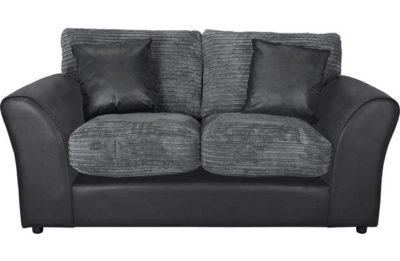 HOME New Bailey Regular Jumbo Cord Sofa - Charcoal